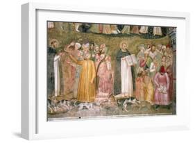 The Church Militant and Triumphant, Thomas and Peter Confuting the Heretics, Spanish Chapel,C.1369-Andrea di Bonaiuto-Framed Giclee Print