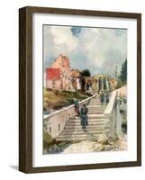 The Church of Clermont-En-Argonne, France, 1915-Francois Flameng-Framed Giclee Print