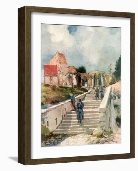 The Church of Clermont-En-Argonne, France, 1915-Francois Flameng-Framed Giclee Print