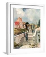 The Church of Clermont-En-Argonne, France, 1915-Francois Flameng-Framed Giclee Print