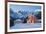 The Church of Falcade, with Focobon Peaks in the Background, in Wintertime, Dolomites, Belluno-ClickAlps-Framed Photographic Print