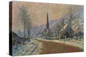 The Church of Jeufosse in Winter, 1893 (Oil on Canvas)-Claude Monet-Stretched Canvas