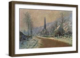 The Church of Jeufosse in Winter, 1893 (Oil on Canvas)-Claude Monet-Framed Giclee Print