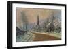 The Church of Jeufosse in Winter, 1893 (Oil on Canvas)-Claude Monet-Framed Giclee Print