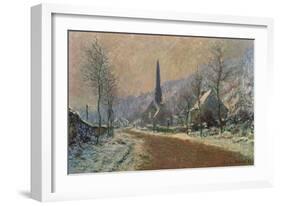 The Church of Jeufosse in Winter, 1893 (Oil on Canvas)-Claude Monet-Framed Giclee Print