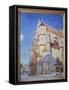 The Church of Moret, at Night in 1894, 1894 (Oil on Canvas)-Alfred Sisley-Framed Stretched Canvas