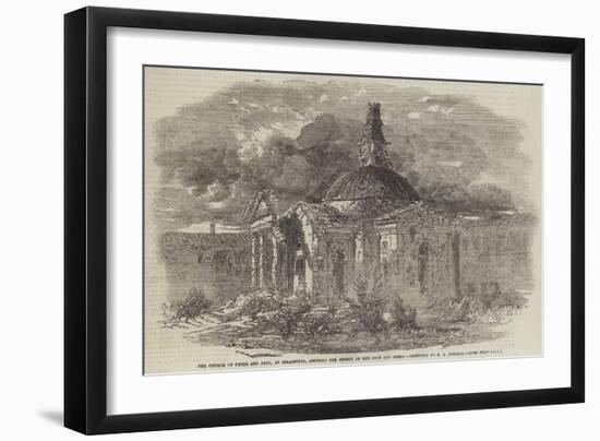 The Church of Peter and Paul, in Sebastopol, Showing the Effect of the Shot and Shell-Edward Angelo Goodall-Framed Giclee Print