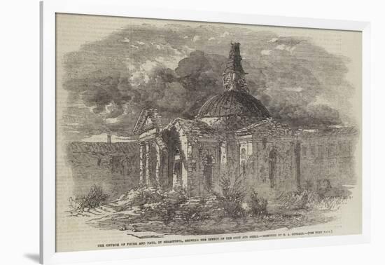 The Church of Peter and Paul, in Sebastopol, Showing the Effect of the Shot and Shell-Edward Angelo Goodall-Framed Giclee Print