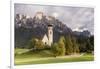 The church of San Costantino in the Dolomits, Italy.-Julian Elliott-Framed Photographic Print