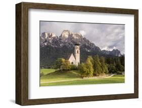 The church of San Costantino in the Dolomits, Italy.-Julian Elliott-Framed Photographic Print