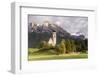 The church of San Costantino in the Dolomits, Italy.-Julian Elliott-Framed Premium Photographic Print