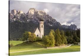 The church of San Costantino in the Dolomits, Italy.-Julian Elliott-Stretched Canvas