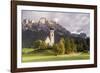 The church of San Costantino in the Dolomits, Italy.-Julian Elliott-Framed Photographic Print