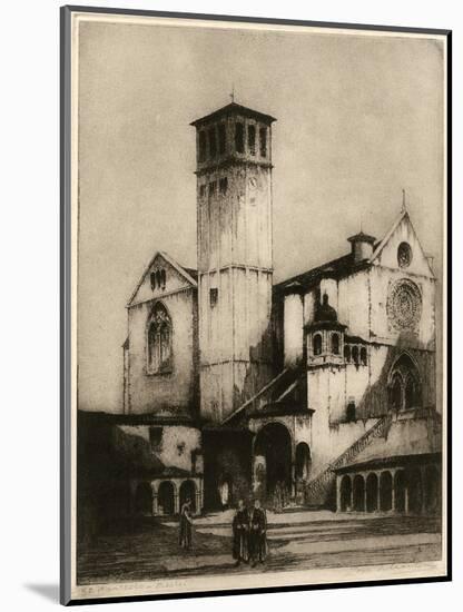 The Church of San Francesco, Assisi, Italy, 1926-Louis Wherter-Mounted Giclee Print