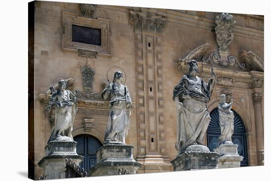 The Church of San Giorgio, Modica, Sicily, Italy, Europe-Oliviero Olivieri-Stretched Canvas