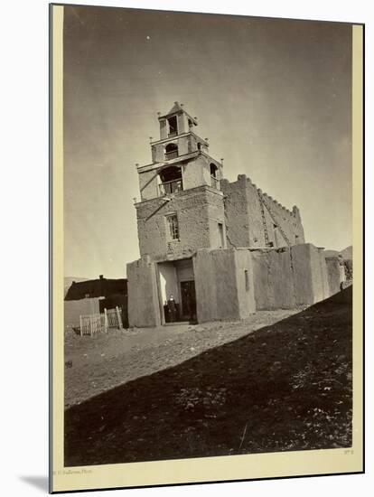 The Church of San Miguel, the Oldest in Santa Fe, N.M., 1873-Timothy O'Sullivan-Mounted Photographic Print