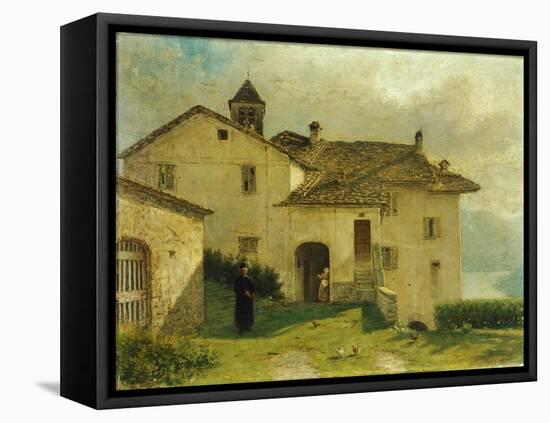 The Church of Santa Maria at Nesso-Anne-Louis Girodet de Roussy-Trioson-Framed Stretched Canvas