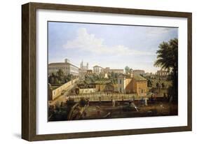 The Church of Ss. Marcellino E Pietro, from the Vigna Ciccolini-Gaspar van Wittel-Framed Giclee Print