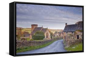 The Church of St. Barnabas in the Cotswold Village of Snowshill-Julian Elliott-Framed Stretched Canvas