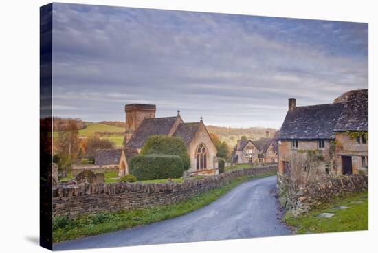 The Church of St. Barnabas in the Cotswold Village of Snowshill-Julian Elliott-Stretched Canvas