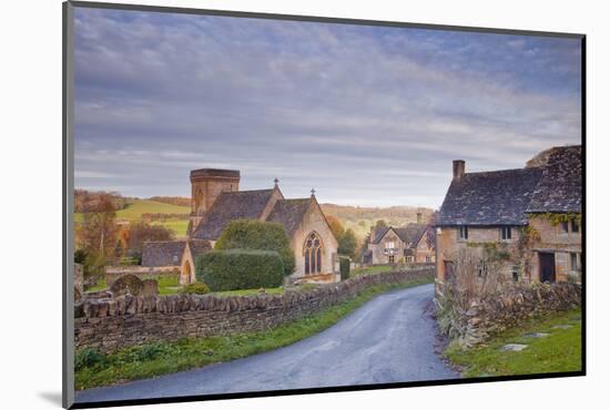 The Church of St. Barnabas in the Cotswold Village of Snowshill-Julian Elliott-Mounted Photographic Print