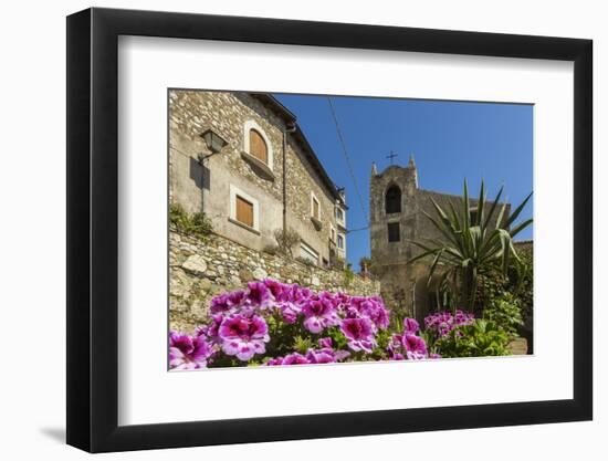 The Church of St. George Dating from 1450 at This Pretty Castle Village High Above Taormina-Rob Francis-Framed Photographic Print