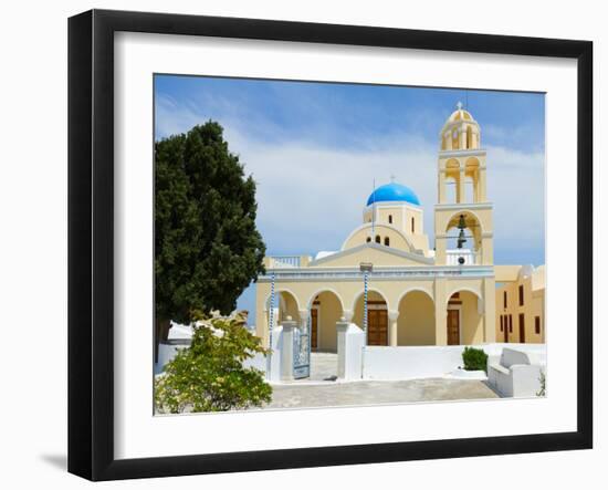 The Church of St. George in Oia, Santorini.-neirfy-Framed Photographic Print