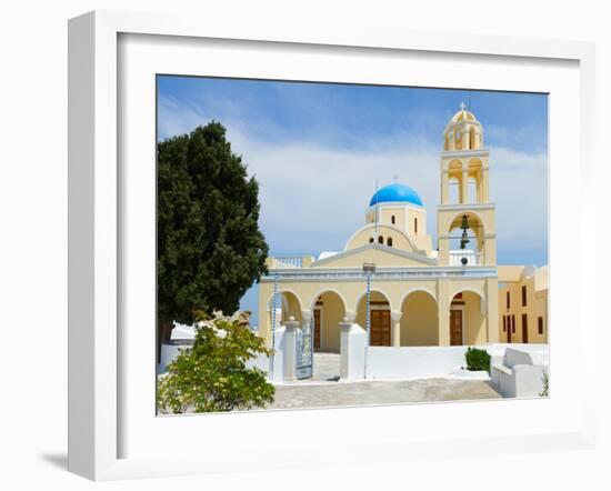 The Church of St. George in Oia, Santorini.-neirfy-Framed Photographic Print