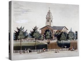 The Church of St John at Hackney, London, 1819-James Pollard-Stretched Canvas