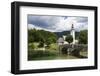 The church of St. John the Baptist and the stone bridge on Lake Bohinj, Slovenia, Europe-Sergio Pitamitz-Framed Photographic Print