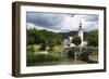 The church of St. John the Baptist and the stone bridge on Lake Bohinj, Slovenia, Europe-Sergio Pitamitz-Framed Photographic Print