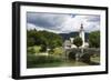 The church of St. John the Baptist and the stone bridge on Lake Bohinj, Slovenia, Europe-Sergio Pitamitz-Framed Photographic Print