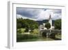 The church of St. John the Baptist and the stone bridge on Lake Bohinj, Slovenia, Europe-Sergio Pitamitz-Framed Photographic Print