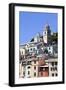 The Church of St. Lawrence Sits Above Colourful Buildings at Porto Venere-Mark Sunderland-Framed Photographic Print