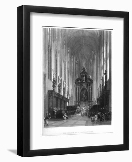 The Church of St Paul, Antwerp, 19th Century-E Challis-Framed Premium Giclee Print