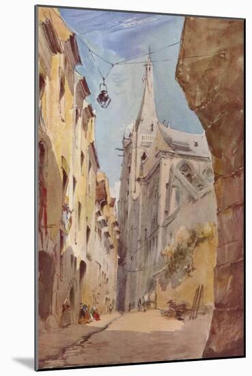 'The Church of St. Severin, Paris', 19th century-James Holland-Mounted Giclee Print