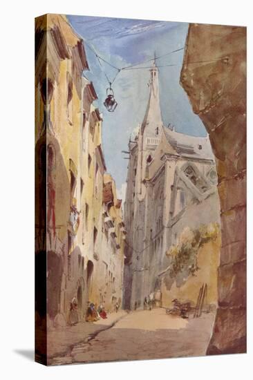 'The Church of St. Severin, Paris', 19th century-James Holland-Stretched Canvas