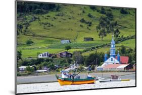 The Church of Tenaun (Church of Our Lady of Patrocinio), Chiloe island, Northern Patagonia, Chile, -Alex Robinson-Mounted Photographic Print