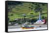 The Church of Tenaun (Church of Our Lady of Patrocinio), Chiloe island, Northern Patagonia, Chile, -Alex Robinson-Framed Stretched Canvas