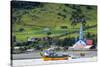 The Church of Tenaun (Church of Our Lady of Patrocinio), Chiloe island, Northern Patagonia, Chile, -Alex Robinson-Stretched Canvas