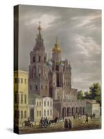 The Church of the Dormition of the Theotokos at the Pokrovka Street in Moscow, 1825-Auguste Jean Baptiste Antoine Cadolle-Stretched Canvas