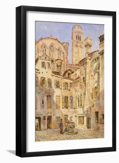 The Church of the Frari, Venice, from the Campiello San Rocco, 1854 (W/C on Paper)-George Price Boyce-Framed Giclee Print