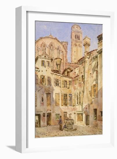 The Church of the Frari, Venice, from the Campiello San Rocco, 1854 (W/C on Paper)-George Price Boyce-Framed Giclee Print