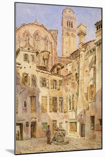 The Church of the Frari, Venice, from the Campiello San Rocco, 1854 (W/C on Paper)-George Price Boyce-Mounted Giclee Print