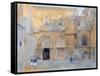 The Church of the Holy Sepulchre at Dawn, Jerusalem, 2019 (W/C on Paper)-Lucy Willis-Framed Stretched Canvas