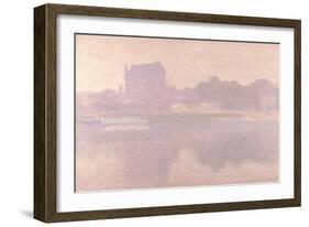 The Church of Vernon, Brouillard, 1894-Claude Monet-Framed Giclee Print