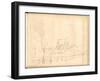 The Church of Vernon (Pencil on Paper)-Claude Monet-Framed Giclee Print
