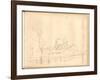 The Church of Vernon (Pencil on Paper)-Claude Monet-Framed Giclee Print