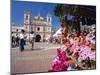 The Church of Virgin De Los Dolores and Flower Stall, Tegucigalpa, Honduras, Central America-Robert Francis-Mounted Photographic Print