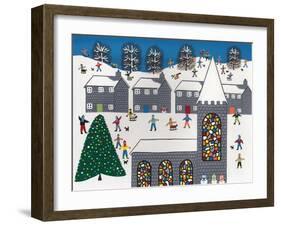 The Church of Winter Town-Gordon Barker-Framed Giclee Print